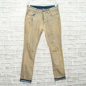 IRO Denim Size 31 Nygel Slim Fit Distressed Jeans in Gray Blue